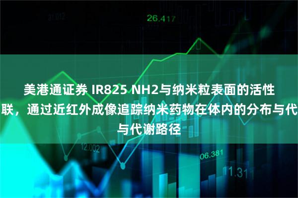美港通证券 IR825 NH2与纳米粒表面的活性基团偶联,通过近红外成像追踪纳米药物在体内的分布与代谢路径